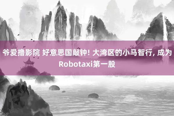 爷爱撸影院 好意思国敲钟! 大湾区的小马智行， 成为Robotaxi第一股